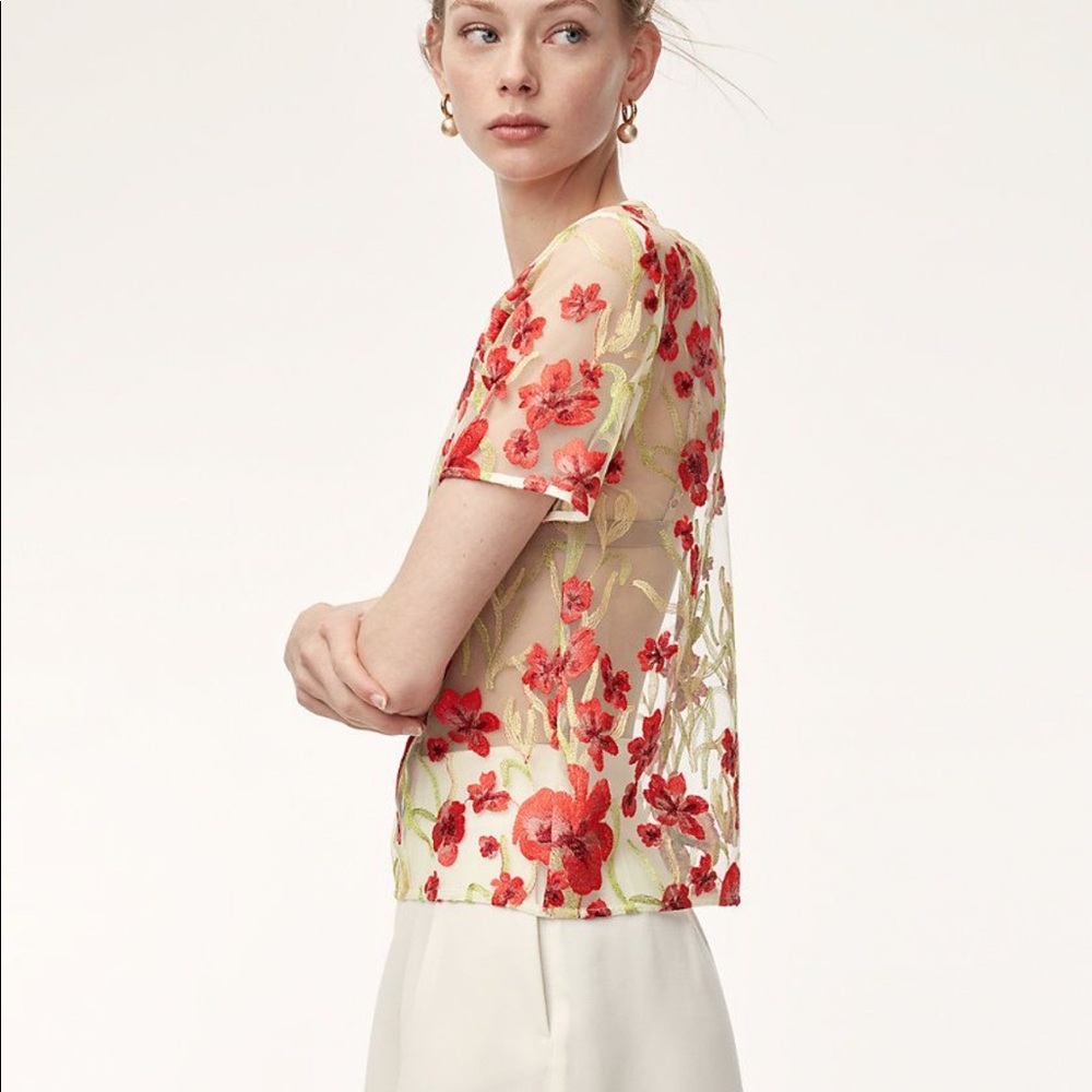ARITZIA LITTLE MOON HOYA TOP RED POPPY NEW LARGE